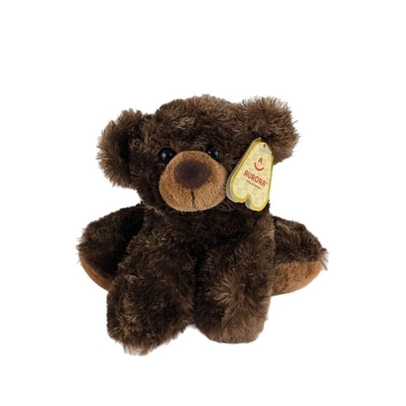 Aurora Mini Flopsie Boone Brown Bear Plush 7" Stuffed Animal Teddy #16491 NWT - Picture 1 of 7